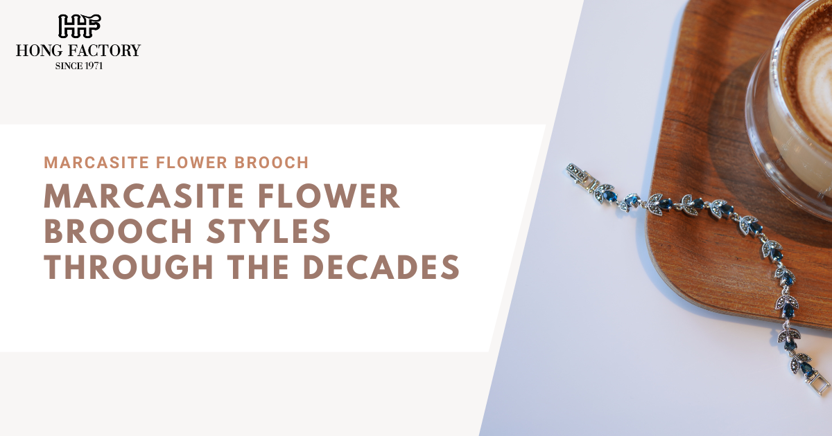 Marcasite Flower Brooch