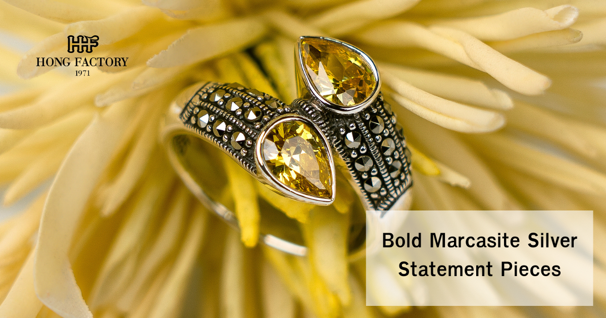 Bold Marcasite Silver Statement Pieces